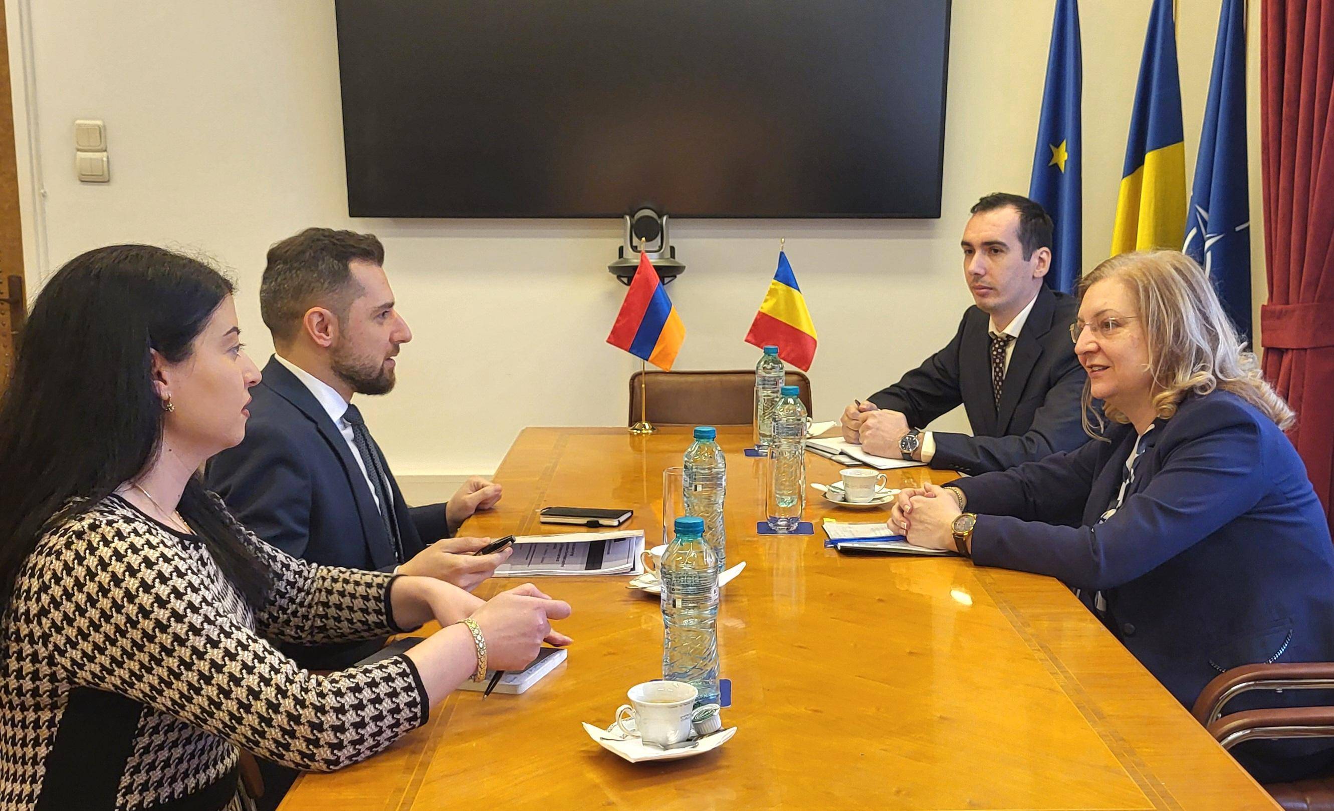 Ambasadorul Tigran Galstyan s-a întâlnit cu Secretarul de Stat din cadrul Ministerului Afacerilor Externe al României, Daniela Gîtman