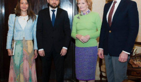 Ambasadorul Tigran Galstyan în vizită de curtoazie la Majestatea Sa Margareta, Custodele Coroanei Române