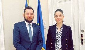 Ambassador Tigran Galstyan met with the Interim Manager of the National Institute of Heritage of Romania, Valeria Oana Zaharia