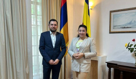 Ambasadorul Tigran Galstyan a avut o întâlnire cu Directorul general al Agenției Naționale de Presă din România, AGERPRESS, Claudia Nicolae.