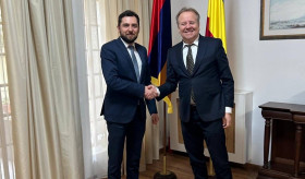 Ambasadorul Tigran Galstyan a avut o întâlnire cu Președintele Agenției Române pentru Investiții și Comerț Exterior, Rareș Burlacu