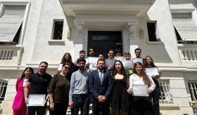 Ambassador Tigran Galstyan participated in certificate-award ceremony of the two-month intensive course of Bucharest University