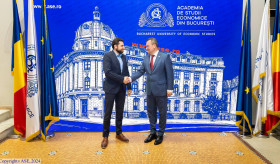Ambasadorul Tigran Galstyan a avut o întâlnire cu rectorul al Academiei de Studii Economice din București Nicolae Istudor