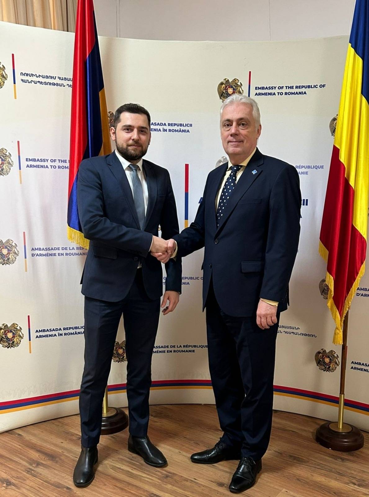 Ambassador Tigran Galstyan received Ambassador Lucian Fătu, President of the Euro-Atlantic Resilience Center