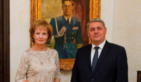 Primirea în vizită de rămas bun a Ambasadorului Extraordinar și Plenipotențiar al Republicii Armenia în România, Sergey Minasyan de Majestatea Sa Margareta, Custodele Coroanei române