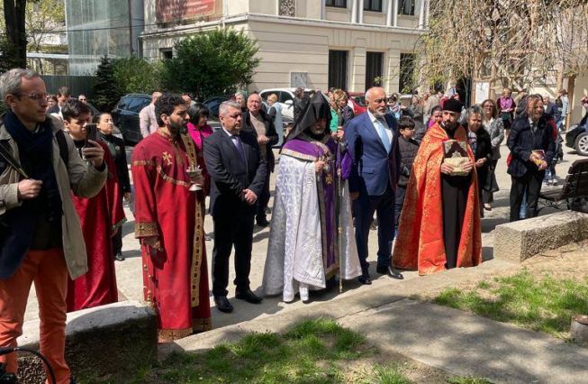Ceremonia de comemorare desfășurată la București, dedicată împlinirii a 108 ani de la Genocidul Armean