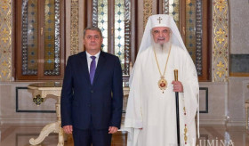 Ambasadorul Republicii Armenia în România, Sergey Minasyan a fost primit de Patriarhul Bisericii Ortodoxe Române, Preafericitul Părinte Daniel