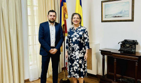 Ambasadorul Tigran Galstyan a primit vizita Directorului General al Institutului Diplomatic Român, Liliana Popescu-Bîrlan