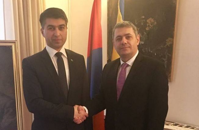 Ambasadorul Minasyan l-a primit pe nou-numitul ambasador al Turkmenistanului în România Annamammet Annaiev